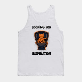 Orange cat looking for inspiration Tank Top